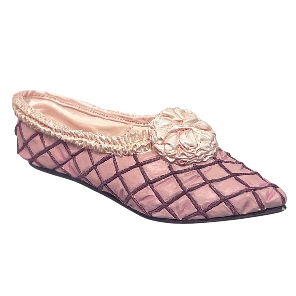 JUST THE RIGHT SHOE Raine 1999 Truffles Pink Red Slipper Flat Miniature Shoe